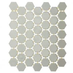Restore Ash Gray 10 in. x 12 in. Glazed Ceramic Hexagon Mosaic Tile (0.81 sq. ft./each) by Daltile -Daltile Sales Store ash gray daltile ceramic tile x11415hexms1p2 1d 1000