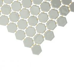 Restore Ash Gray 10 in. x 12 in. Glazed Ceramic Hexagon Mosaic Tile (0.81 sq. ft./each) by Daltile -Daltile Sales Store ash gray daltile ceramic tile x11415hexms1p2 66 1000