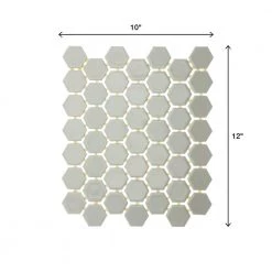 Restore Ash Gray 10 in. x 12 in. Glazed Ceramic Hexagon Mosaic Tile (0.81 sq. ft./each) by Daltile -Daltile Sales Store ash gray daltile ceramic tile x11415hexms1p2 a0 1000