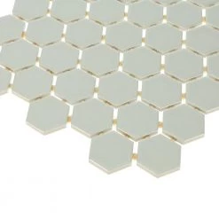 Restore Ash Gray 10 in. x 12 in. Glazed Ceramic Hexagon Mosaic Tile (0.81 sq. ft./each) by Daltile -Daltile Sales Store ash gray daltile ceramic tile x11415hexms1p2 c3 1000