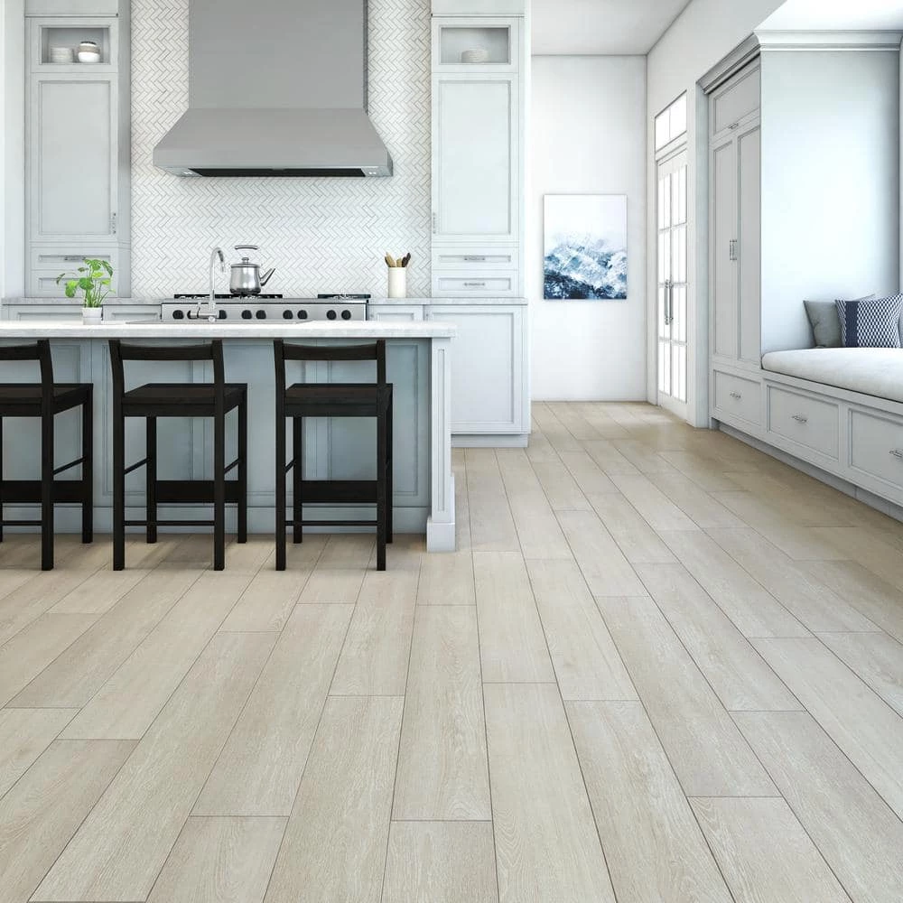 Emerson Wood Ash White 8 in. 47 in. Color Body Porcelain Floor and Wall Tile (15.18 sq. ft./Case) by Daltile 4 Emerson Wood Ash White 8 in. 47 in. Color Body Porcelain Floor and Wall Tile (15.18 sq. ft./Case) by Daltile - Image 2