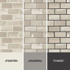 Premier Accents Beach Brick Joint 11 in. x 13 in. x 6 mm Glass Mosaic Wall Tile (0.9 sq. ft./Each) by Daltile -Daltile Sales Store beach daltile glass tile pa6524bjccms1p 1d 1000