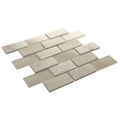 Premier Accents Beach Brick Joint 11 in. x 13 in. x 6 mm Glass Mosaic Wall Tile (0.9 sq. ft./Each) by Daltile -Daltile Sales Store beach daltile glass tile pa6524bjccms1p c3 1000