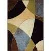 Optimum Napoli Beige/Black 5 ft. x 7 ft. Geometric Area Rug by Home Dynamix