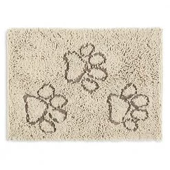 Comfy Pooch Clean Paw Beige/Brown 21 in. x 30 in. Door Mat For Pets by Home Dynamix