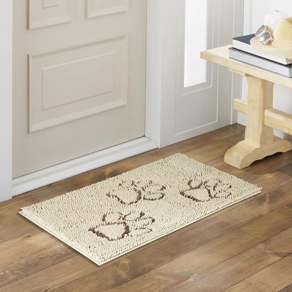 Comfy Pooch Clean Paw Beige/Brown 21 in. x 30 in. Door Mat For Pets by Home Dynamix 5 Comfy Pooch Clean Paw Beige/Brown 21 in. x 30 in. Door Mat For Pets by Home Dynamix - Image 3