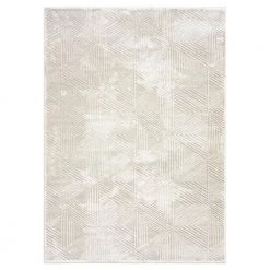 Bazaar Zen Cream 5 ft. x 7 ft. Abstract Area Rug by Home Dynamix