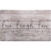 Cozy Living Live Laugh Love Beige 17.5 in. x 30 in. Anti Fatigue Kitchen Mat by Home Dynamix
