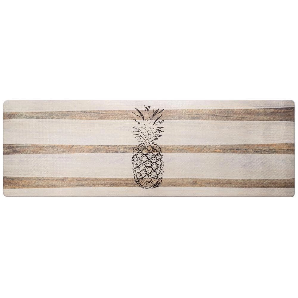 Cozy Living Pineapple Beige 17.5 in. x 55 in. Anti Fatigue Kitchen Mat by Home Dynamix 3 Cozy Living Pineapple Beige 17.5 in. x 55 in. Anti Fatigue Kitchen Mat by Home Dynamix