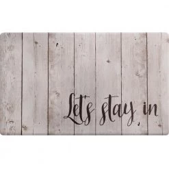 Cozy LivIng Lets Stay In Beige 20 in. x 36 in. Anti Fatigue Kitchen Mat by Home Dynamix