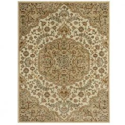 Royalty Medallion Beige/Ivory 8 ft. x 10 ft. Geometric Area Rug by Home Dynamix
