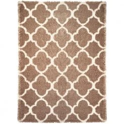 Ventura Roslin Beige/Ivory 8 ft. x 10 ft. Trellis Area Rug by Home Dynamix