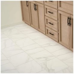 Selwyn Bianco Calacatta 12 in. x 12 in. Glazed Porcelain Floor and Wall Tile (14.55 sq. ft. / Case) by Daltile -Daltile Sales Store bianco calacatta daltile porcelain tile sl601212hd1p6 40 1000