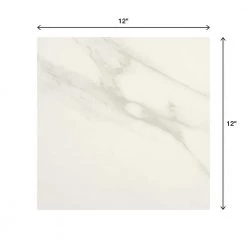 Selwyn Bianco Calacatta 12 in. x 12 in. Glazed Porcelain Floor and Wall Tile (14.55 sq. ft. / Case) by Daltile -Daltile Sales Store bianco calacatta daltile porcelain tile sl601212hd1p6 66 1000