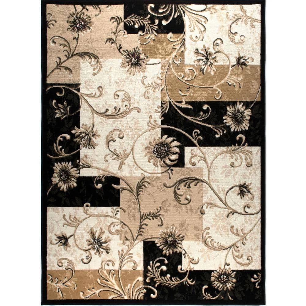 Optimum Black/Beige 8 ft. x 10 ft. Geometric Area Rug by Home Dynamix 3 Optimum Black/Beige 8 ft. x 10 ft. Geometric Area Rug by Home Dynamix