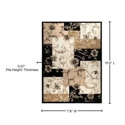 Optimum Black/Beige 8 ft. x 10 ft. Geometric Area Rug by Home Dynamix 17 Optimum Black/Beige 8 ft. x 10 ft. Geometric Area Rug by Home Dynamix -Daltile Sales Store black beige home dynamix area rugs 1 11025 450 76 1000
