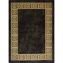 Optimum Eros Black/Beige 4 ft. x 5 ft. Geometric Area Rug by Home Dynamix