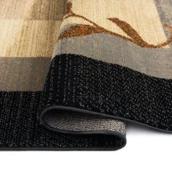 Royalty Clover Black/Blue 5 ft. x 7 ft. Geometric Area Rug by Home Dynamix -Daltile Sales Store black blue home dynamix area rugs 2 hd602j 47 1f 1000