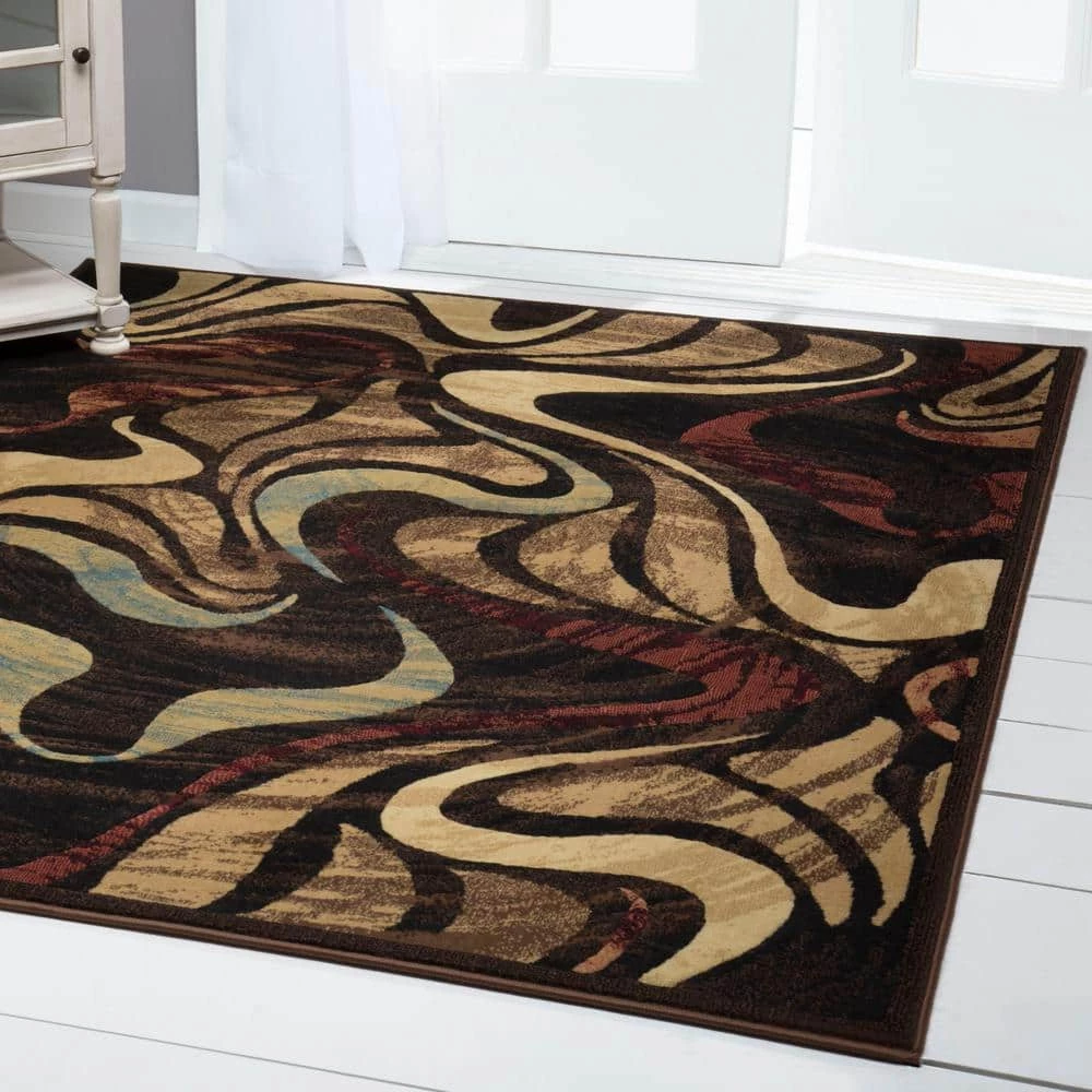 Catalina Black/Brown 8 ft. x 10 ft. Abstract Area Rug by Home Dynamix 5 Catalina Black/Brown 8 ft. x 10 ft. Abstract Area Rug by Home Dynamix - Image 3