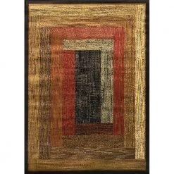 Royalty Black/Brown 5 ft. x 7 ft. Geometric Area Rug by Home Dynamix