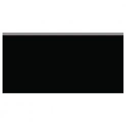 Rittenhouse Square 3 in. x 6 in. Black Ceramic Bullnose Wall Tile (0.125 sq. ft. / piece) by Daltile