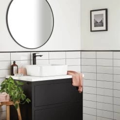 Restore Black 1/2 in. x 12 in. Glazed Ceramic Jolly Trim Tile (0.04 sq. ft./Piece) by Daltile -Daltile Sales Store black daltile tile trim re18s1 212cc1p2 c3 1000