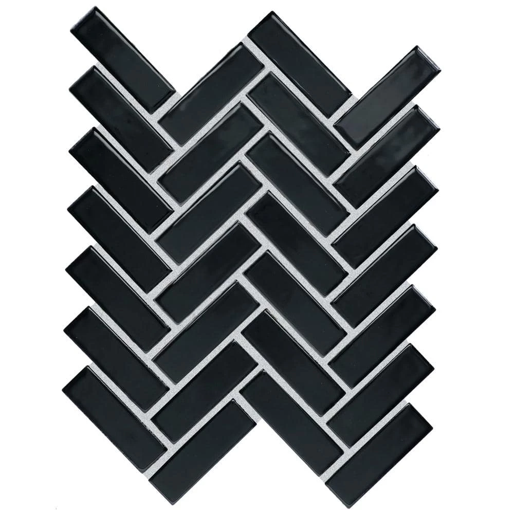 Restore Black 9 in. x 12 in. Glazed Ceramic Herringbone Mosaic Tile (0.6 sq. ft./Each) by Daltile 3 Restore Black 9 in. x 12 in. Glazed Ceramic Herringbone Mosaic Tile (0.6 sq. ft./Each) by Daltile
