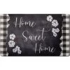 Cozy Living Home Sweet Home Buffalo Check Border Black 17.5 in. x 30 in. Anti Fatigue Kitchen Mat by Home Dynamix -Daltile Sales Store black home dynamix kitchen mats 1 cz24 64 1000