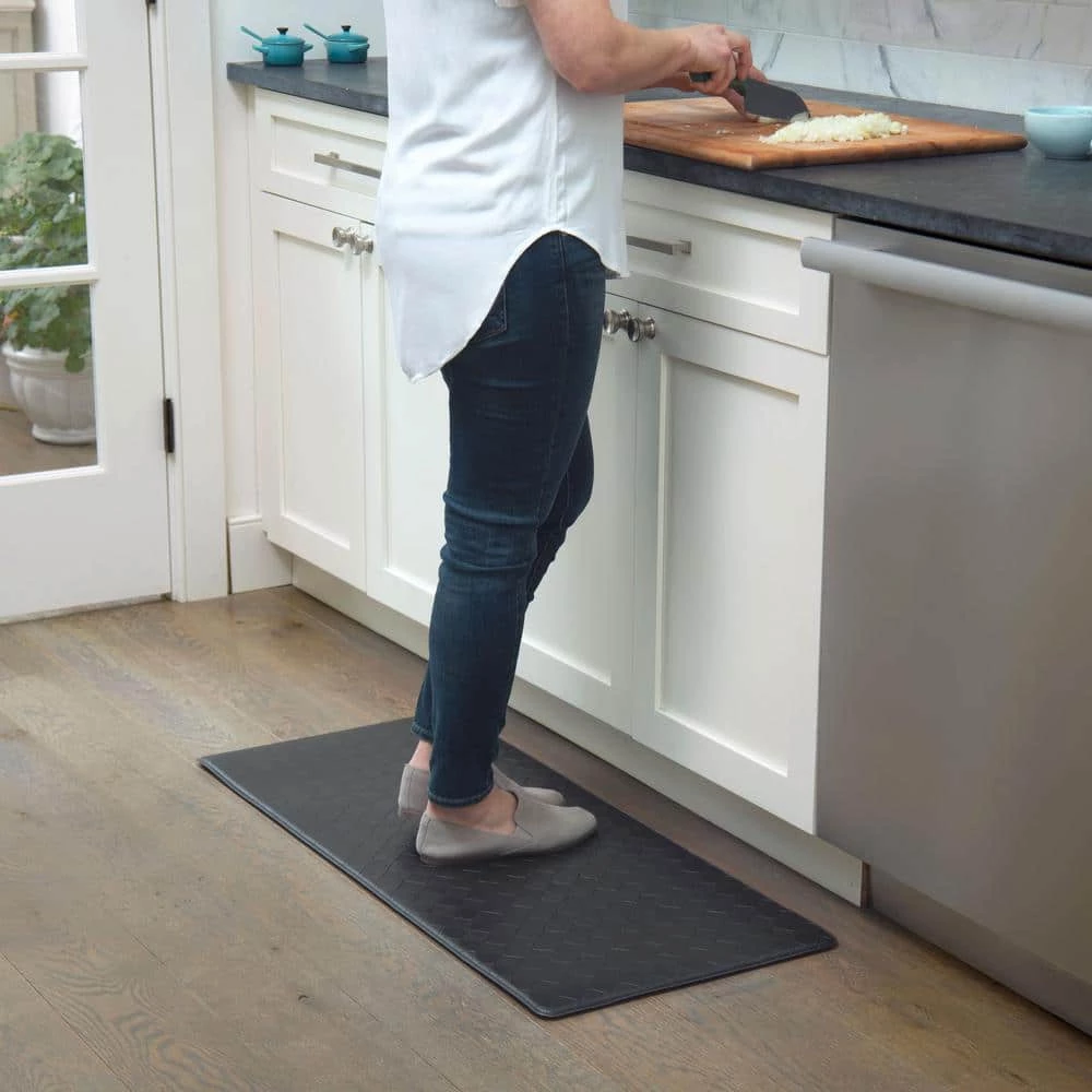 Trenton Solace Black 17 in. x 32 in. Anti Fatigue Kitchen Mat by Home Dynamix 5 Trenton Solace Black 17 in. x 32 in. Anti Fatigue Kitchen Mat by Home Dynamix - Image 3