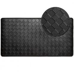 Trenton Solace Black 17 in. x 32 in. Anti Fatigue Kitchen Mat by Home Dynamix 12 Trenton Solace Black 17 in. x 32 in. Anti Fatigue Kitchen Mat by Home Dynamix -Daltile Sales Store black home dynamix kitchen mats 1 trkm 450 4f 1000