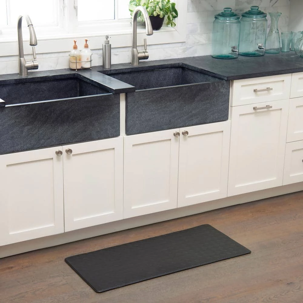 Trenton Solace Black 17 in. x 32 in. Anti Fatigue Kitchen Mat by Home Dynamix 4 Trenton Solace Black 17 in. x 32 in. Anti Fatigue Kitchen Mat by Home Dynamix - Image 2