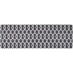 Cozy Living Kochi Lattice Espresso Black 17.5 in. x 55 in. Anti Fatigue Kitchen Mat by Home Dynamix