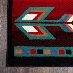 Premium Sagrada Black/Red 4 ft. x 5 ft. Geometric Area Rug by Home Dynamix -Daltile Sales Store black red home dynamix area rugs 3 7053 450 c3 1000