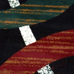 Premium Indus Black/Brown 2 ft. x 7 ft. Geometric Runner Area Rug by Home Dynamix -Daltile Sales Store black red home dynamix area rugs 4 hd5194 450 76 1000