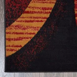 Premium Indus Black/Brown 2 ft. x 7 ft. Geometric Runner Area Rug by Home Dynamix -Daltile Sales Store black red home dynamix area rugs 4 hd5194 450 c3 1000