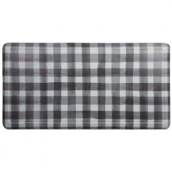 Cat Cora Black/White 19.6 in. x 39 in. Printed Buffalo Check Anti Fatigue Kitchen Mat by Home Dynamix