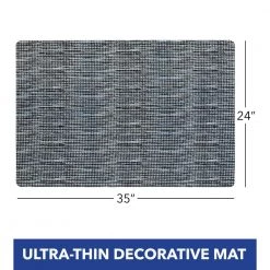 Smooth Step Blue/Black Houndstooth 24 in. x 35 in. Machine Washable Kitchen Mat by Home Dynamix -Daltile Sales Store blue black home dynamix door mats 3 ssht 309 31 1000