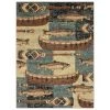 Buffalo Creek Blue/Brown 8 ft. x 10 ft. Area Rug by Home Dynamix