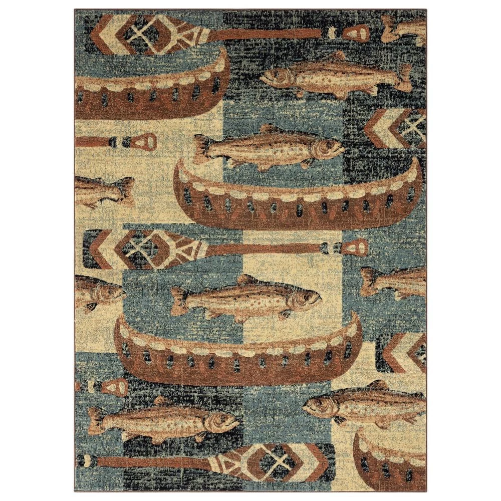 Buffalo Creek Blue/Brown 8 ft. x 10 ft. Area Rug by Home Dynamix 3 Buffalo Creek Blue/Brown 8 ft. x 10 ft. Area Rug by Home Dynamix