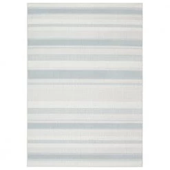 Tripoli Mateo Blue/Cream 5 ft. x 7 ft. Striped Indoor/Outdoor Area Rug by Home Dynamix