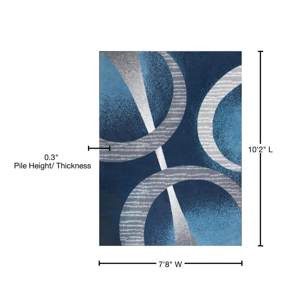 Premium Blue/Grey 8 ft. x 10 ft. Indoor Area Rug by Home Dynamix 8 Premium Blue/Grey 8 ft. x 10 ft. Indoor Area Rug by Home Dynamix - Image 6