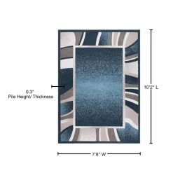 Premium Blue/Grey 8 ft. x 10 ft. Modern Area Rug by Home Dynamix -Daltile Sales Store blue grey home dynamix area rugs 1 7542 309 fa 1000