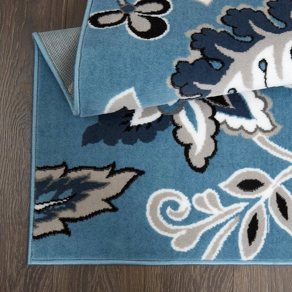 Tremont Lane LBlue/Grey 8 ft. x 10 ft. Floral Area Rug by Home Dynamix 8 Tremont Lane LBlue/Grey 8 ft. x 10 ft. Floral Area Rug by Home Dynamix - Image 6