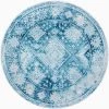 Palmyra Dali Blue/Grey 8 ft. Geometric Round Area Rug by Home Dynamix