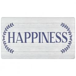 Cozy Living Happiness Blue 30 in. x 36 in. Anti Fatigue Kitchen Mat by Home Dynamix