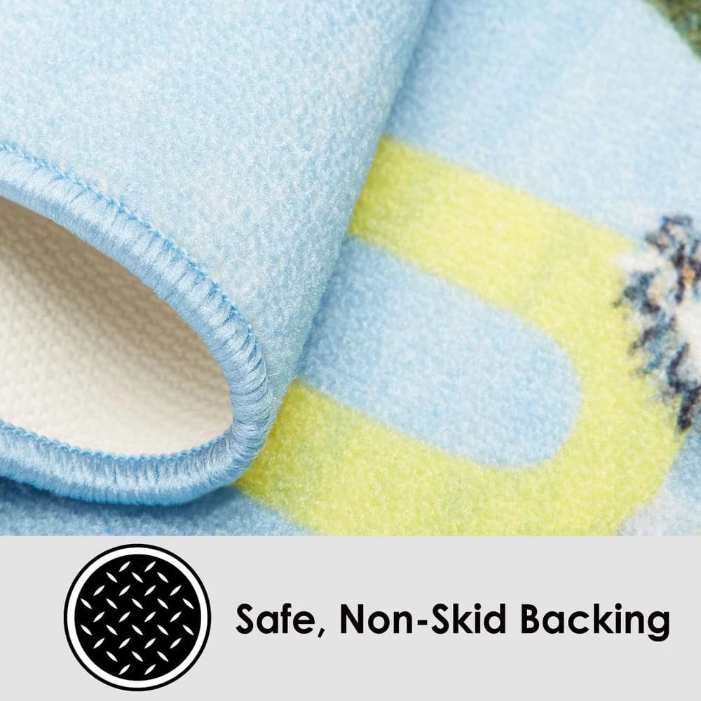 Elementary Zoo Alphabet Blue/Orange 5 ft. x 7 ft. Kids Area Rug by Home Dynamix 5 Elementary Zoo Alphabet Blue/Orange 5 ft. x 7 ft. Kids Area Rug by Home Dynamix - Image 3