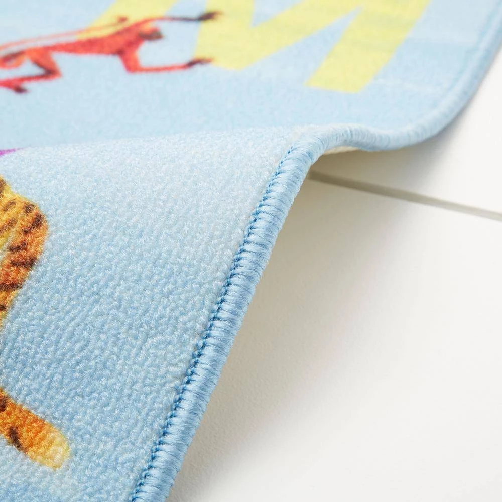 Elementary Zoo Alphabet Blue/Orange 5 ft. x 7 ft. Kids Area Rug by Home Dynamix 9 Elementary Zoo Alphabet Blue/Orange 5 ft. x 7 ft. Kids Area Rug by Home Dynamix - Image 7