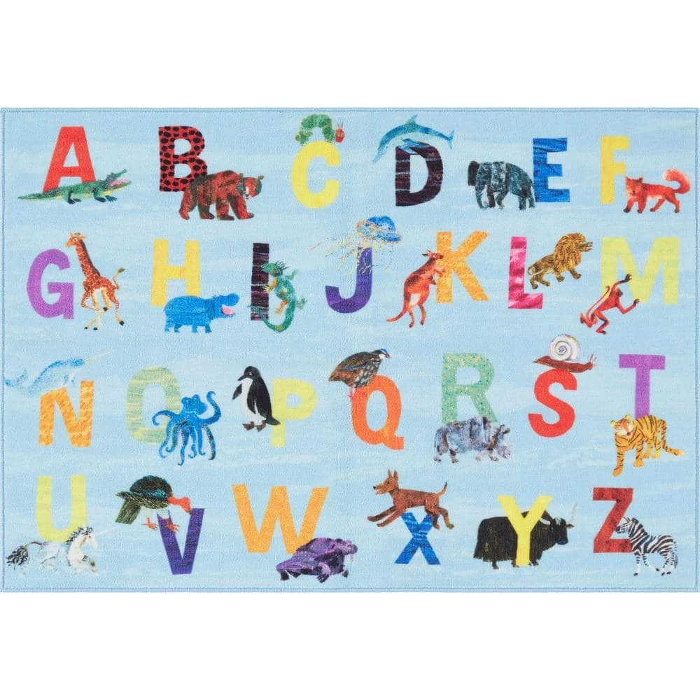 Elementary Zoo Alphabet Blue/Orange 5 ft. x 7 ft. Kids Area Rug by Home Dynamix 3 Elementary Zoo Alphabet Blue/Orange 5 ft. x 7 ft. Kids Area Rug by Home Dynamix