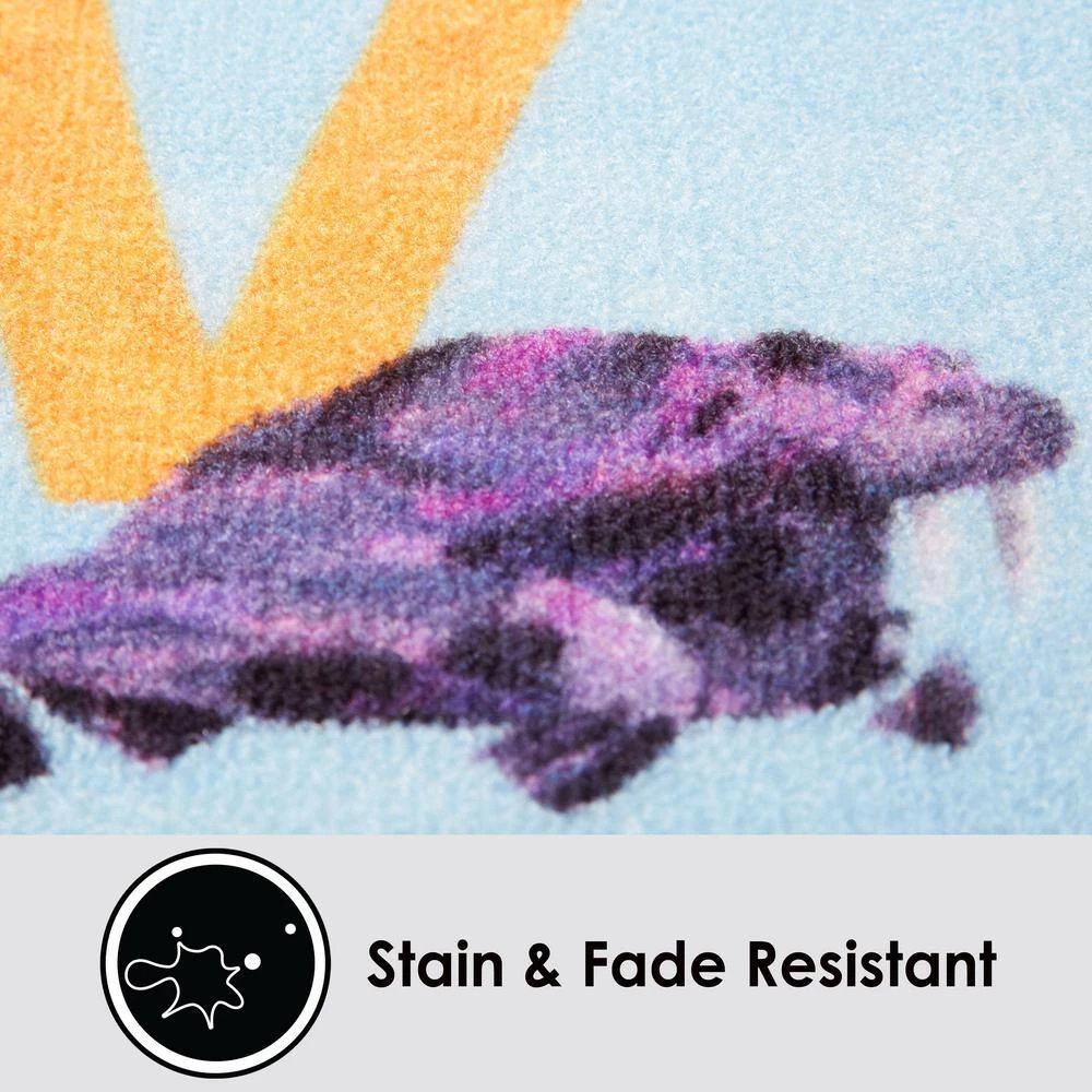 Elementary Zoo Alphabet Blue/Orange 5 ft. x 7 ft. Kids Area Rug by Home Dynamix 7 Elementary Zoo Alphabet Blue/Orange 5 ft. x 7 ft. Kids Area Rug by Home Dynamix - Image 5