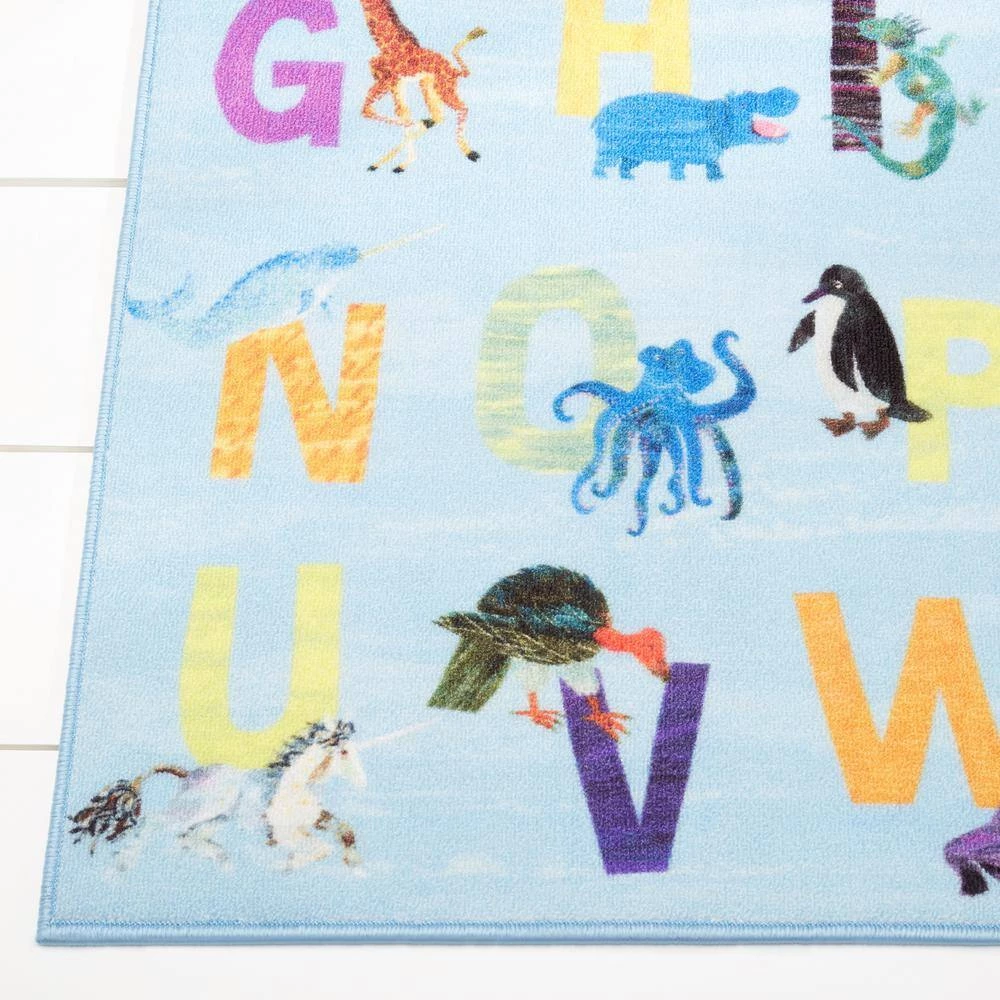 Elementary Zoo Alphabet Blue/Orange 5 ft. x 7 ft. Kids Area Rug by Home Dynamix 8 Elementary Zoo Alphabet Blue/Orange 5 ft. x 7 ft. Kids Area Rug by Home Dynamix - Image 6